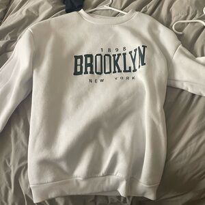 White Brooklyn Crewneck